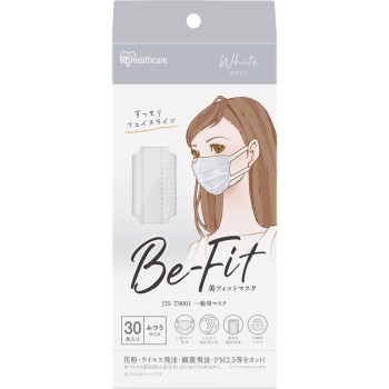 뷰티 핏 마스크 보통 화이트 30매 아이리스오야마