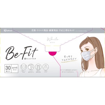 뷰티 핏 마스크 보통 화이트 30매 아이리스오야마