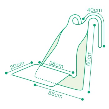플러스하트 일회용 식사 에이프런 포켓 부착 9매입 오사키 위생재료