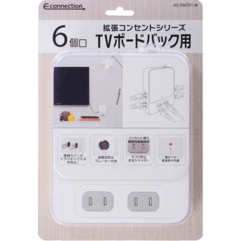6구확장콘센트 HS-TK6TV1-W 옴전기
