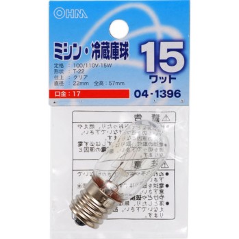 미싱·냉장고 전구 T22형 E17/15W 클리어 옴전기