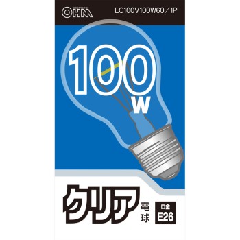 OHM 클리어 전구 100W형 LC100V95W 옴전기