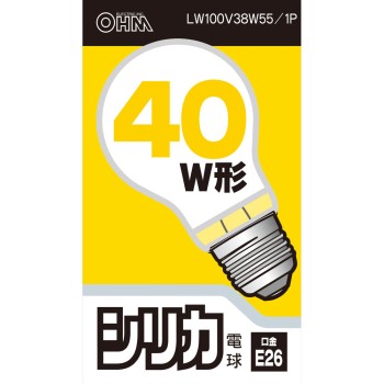 OHM 실리카 전구 40W형 LW100V38W 오므전기