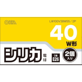 OHM 실리카전구 40W형 2P LW100V38W2PA 옴전기