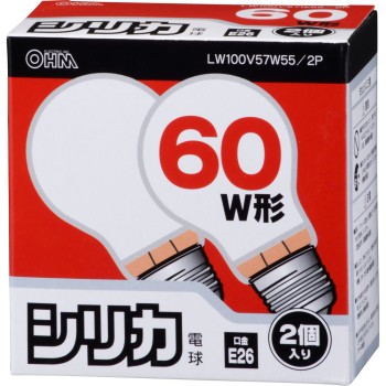 OHM 실리카 전구 60W형 2P LW100V57W2PA 옴전기