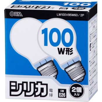 OHM 실리카전구 100W형 2P LW100V95W2PA 옴전기