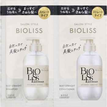 SS 비오리스 퓨어리터치 웨이브스무스 샴푸&헤어컨디셔너 트라이얼세트 10mL×2 코세 코스메포트