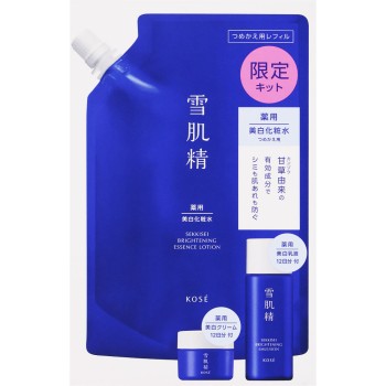 약용 세키세이 브라이트닝 에센스 로션 리필 키트 코세