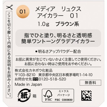 미디어 뤽스 아이 컬러 01 1g 가네보