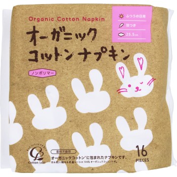 오가닉코튼 생리대 날개부착 25.5cm 16매 코튼라보