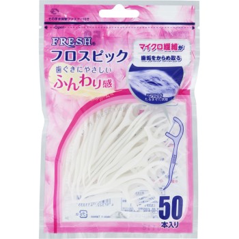 프레쉬 플로스픽 화이트 50P 덴탈 프로