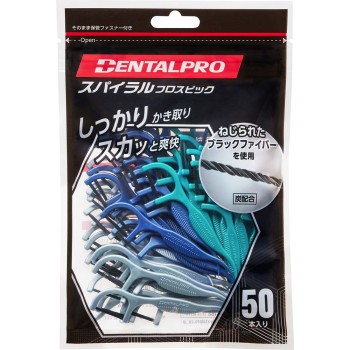 덴탈프로 스파이럴 플로스픽 50본입 덴탈프로