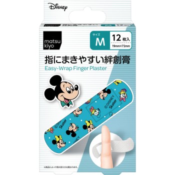 마츠키요 손가락에 감기 쉬운 반창고 미키 프렌즈 12매