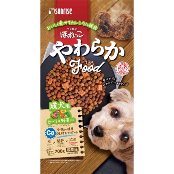 곤타의 뼈다귀 부드러운 푸드 비프 야채 포함 성견용 700g 선라이즈