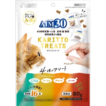 AIM30 바삭 트리트 4종 어소트 목장의 맛 80g