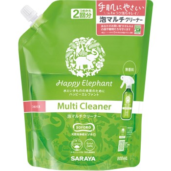 해피 엘리펀트 거품 멀티 클리너 리필 800ml 사라야