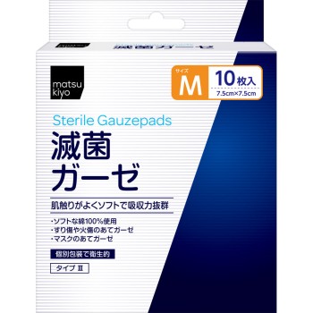 마츠키요 멸균 거즈 M 10매