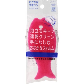 물고기 스폰지 딥 핑크 1개 주식회사 마나