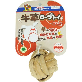 소가죽 로프 장난감 볼 도기맨하야시