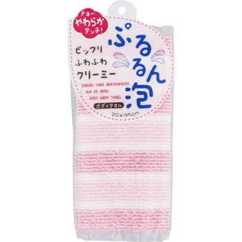 풍성 거품 바디 타올 핑크 요코즈나공업