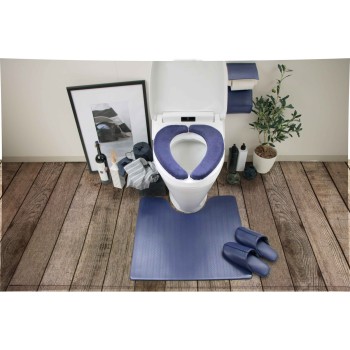 즈보라 폭신 변기커버쿠션 네이비 요코즈나공업