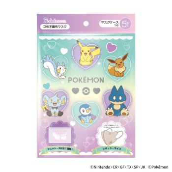 포켓몬 3D 부직포 마스크 5매입 요코이 사다무