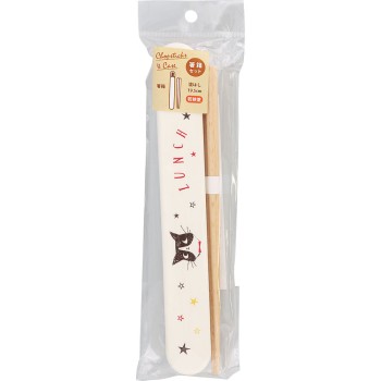 젓가락통 세트 19.5cm 해피캣 레드 나카노