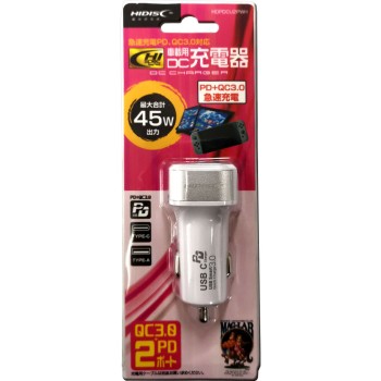 차량용 DC 충전기 급속 충전 PD QC3.0 대응 최대 합계 45W 출력 자기연구소