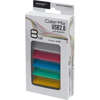 하이디스크 USB 메모리 8GB 컬러 배리에이션 5색