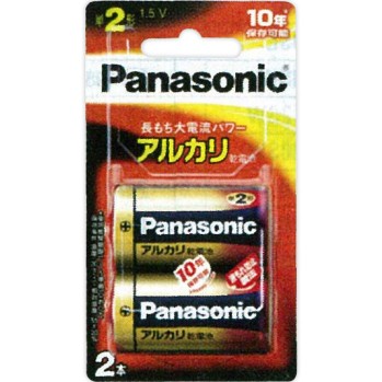 알카리 건전지 AA 2형(1.5V) 블리스터 포장 2개입 LR14XJ/2B 파나소닉