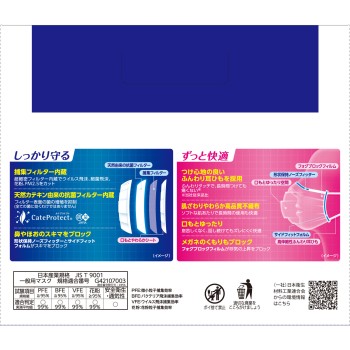 3차원 마스크 보통 M사이즈 화이트 50매 코와