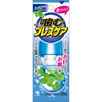 씹는 브레스케어 상쾌쿨민트 25립 고바야시제약