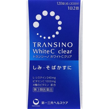 트란시노화이트C클리어 120정 다이이치산쿄 헬스케어
