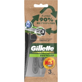 질레트 커스텀프리미엄 리사이클드 3개입 P&G재팬