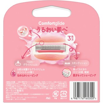질레트 비너스 컴포트 글라이드 촉촉피부로 화이트 티 향 교체날 교체날3개입 P&G재팬