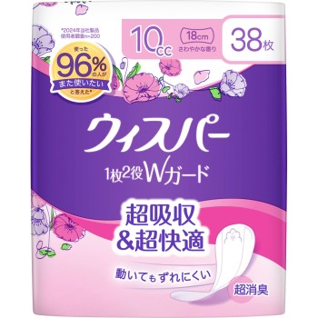 위스퍼 1매 2역 W가드 10cc 38매 P&G재팬