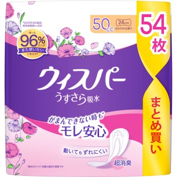 위스퍼 얇고 상쾌한 흡수 50cc 54매 P&G재팬