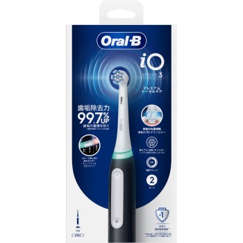 오랄B iO3 매트블랙 전동칫솔 브러시핸들+브러시 헤드 1개 BRAUN