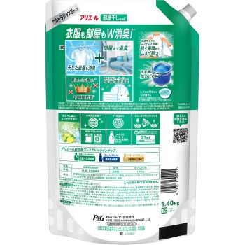 아리엘 젤 실내건조 플러스 울트라 점보 사이즈 1400g P&G 재팬