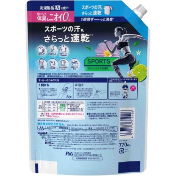 레노아 초소취 1week SPORTS 프레쉬 시트러스향 초특대 770ml P&G 재팬
