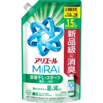 아리엘 미라이 초농축 실내건조&스포츠 리필 특대사이즈 480g P&G재팬