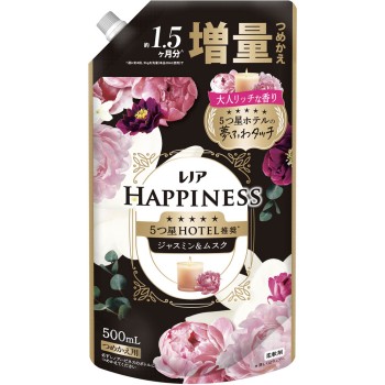 레노아 해피니스 꿈처럼 부드러운 재스민&머스크향 리필 증량 사이즈 500ml P&G재팬