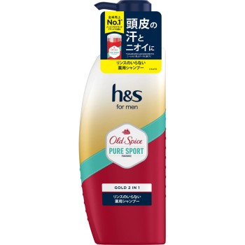 h&sformen골드2in2샴푸올드 스파이스퓨어 스포츠 향펌프 350g P&G재팬