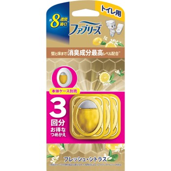 파브리즈 토일렛용 소취제 프리미엄 시리즈 최고 레벨 프레쉬 시트러스 리필 3개 팩 6.3ml×3 P&G 재팬