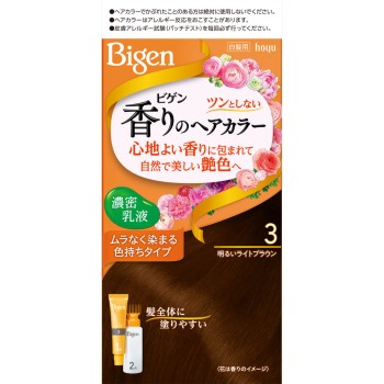 비겐 향기 헤어 컬러 유액 3 밝은 라이트 브라운 호유