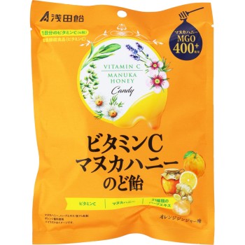 비타민C 마누카허니 목캔디 오렌지진저맛 60g 아사다아메