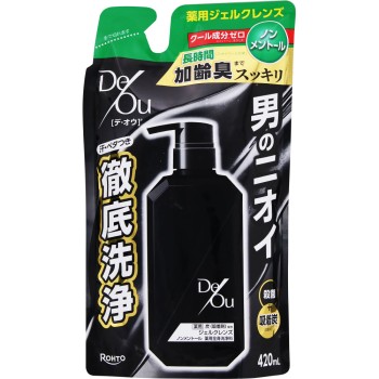 데 오우 약용 젤클렌즈 논 멘톨 리필 420ml 로토제약