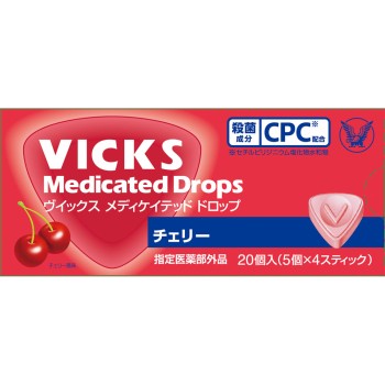 빅스 메디케이티드 드롭 체리 20개 다이쇼제약