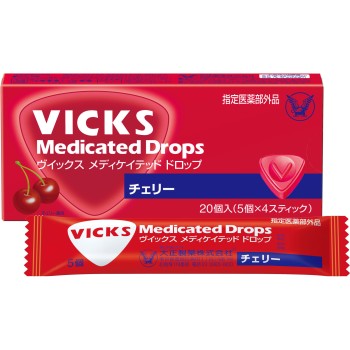빅스 메디케이티드 드롭 체리 20개 다이쇼제약