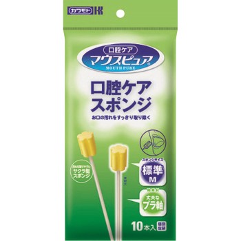 마우스 퓨어 구강케어 스폰지 플라스틱축 M 10개 가와모토 산업